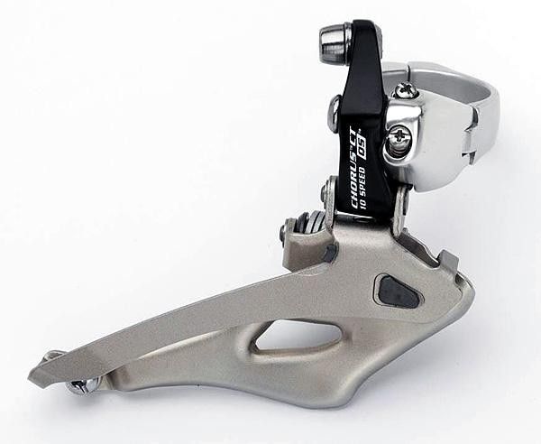 The Chorus triple front derailleur uses the 'Quick shift' mechanism.
