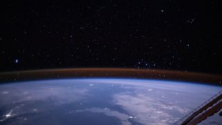 A view of Earth's horizon taken from onboard the International Space Station. Mark Garcia published this image in a NASA Space Station blog post on March 11, 2020.