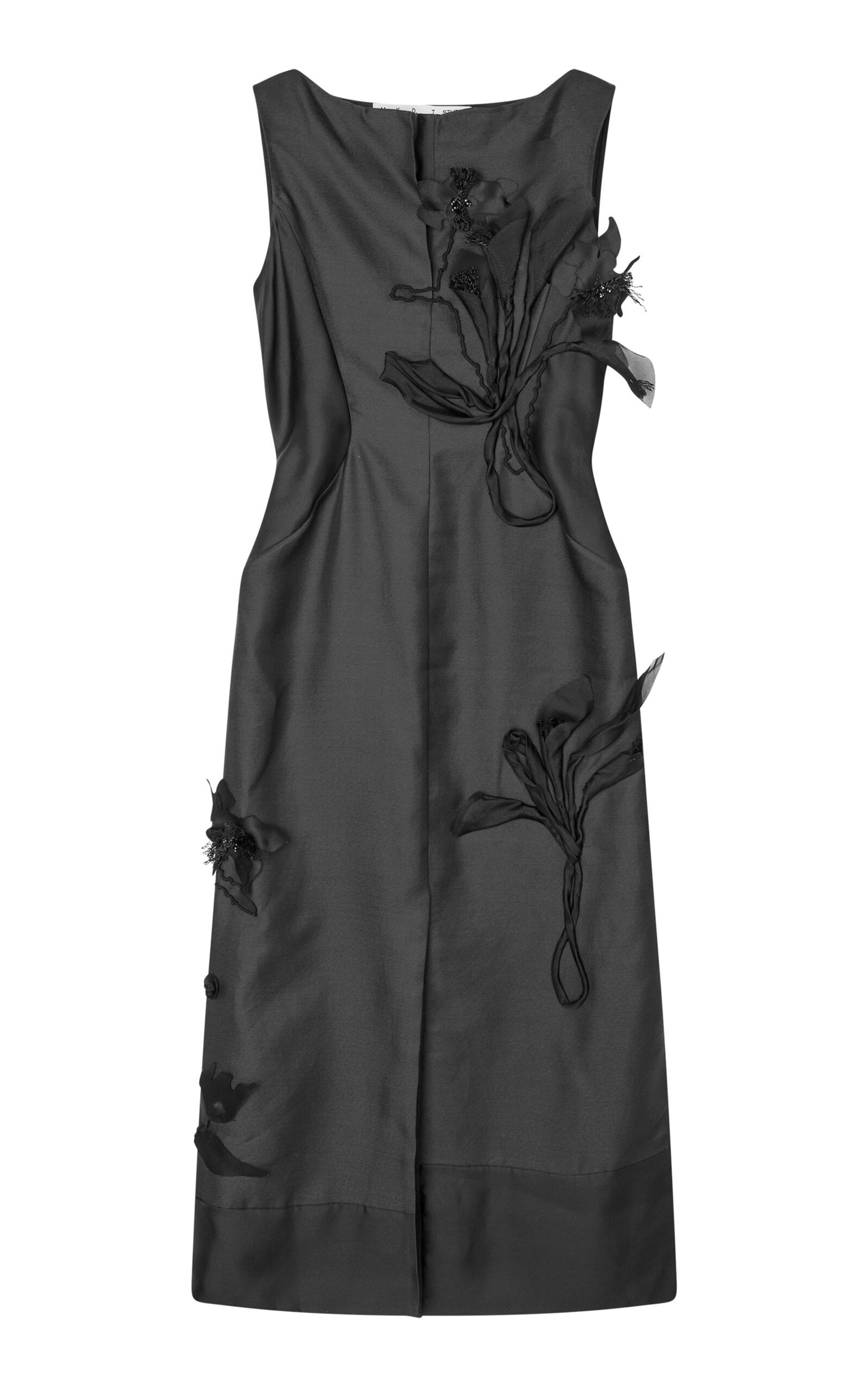 Dove Atelier Silk-Wool Twill Midi Dress