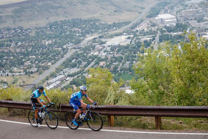Race leader Gavin Mannion (UnitedHealthcare) heads up the day's climb on stage 3 of the 2018 Colorado Classic