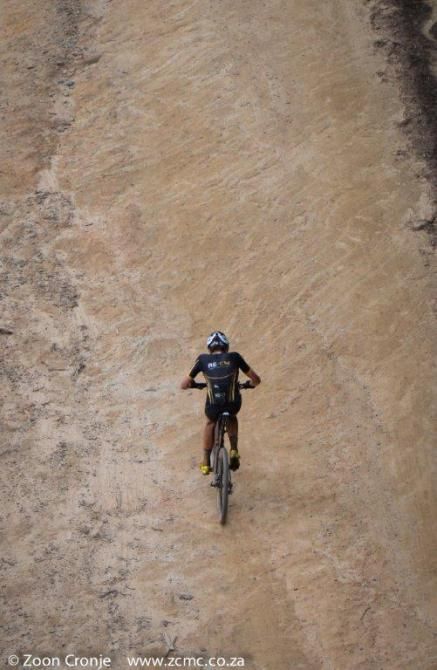 Still in 3rd place with less than 20km to go, Erik Kleinhans still going strong