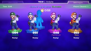 Luigi's Mansion 3 Scarescraper results screen