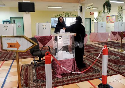 Saudi women cast ballots for the first time ever on Dec. 12, 2015