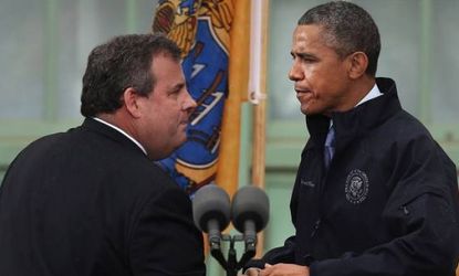 Chris Christie's close cooperation with President Obama has been criticized by conservatives.