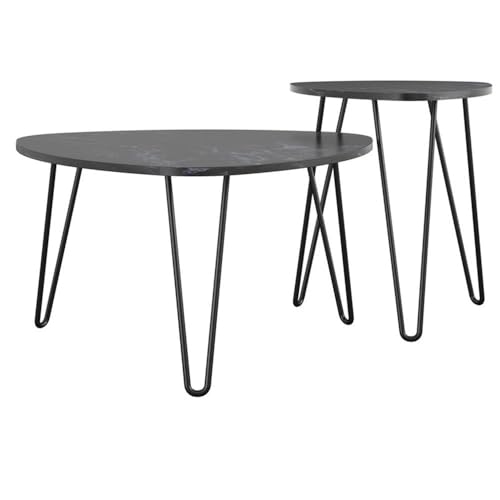 Novogratz (uk) Athena Nesting Tables - Black Marble