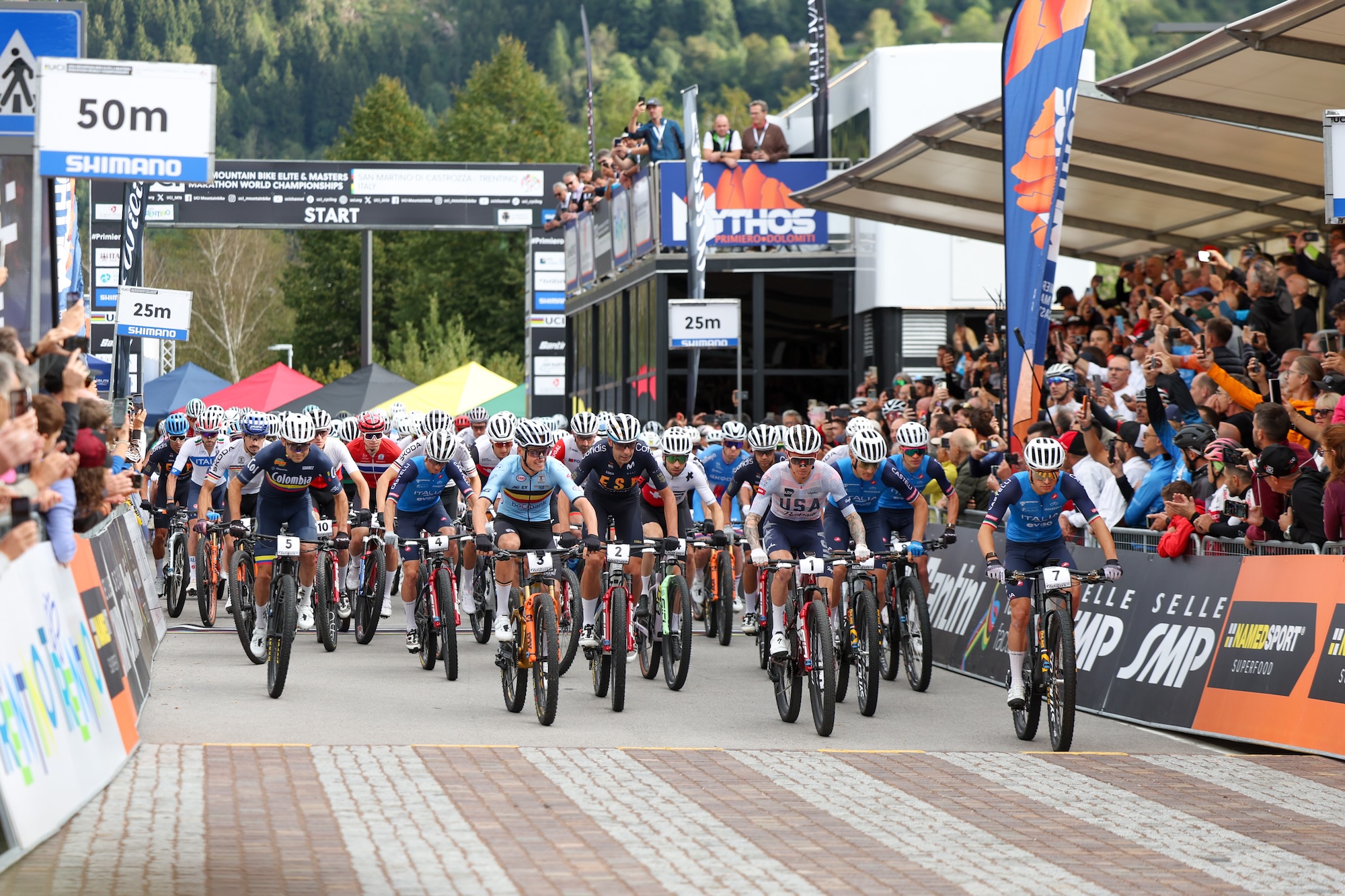Start for Elite Men at 9:00 a.m. local time on September 12 in Primiero San Martino di Castrozza