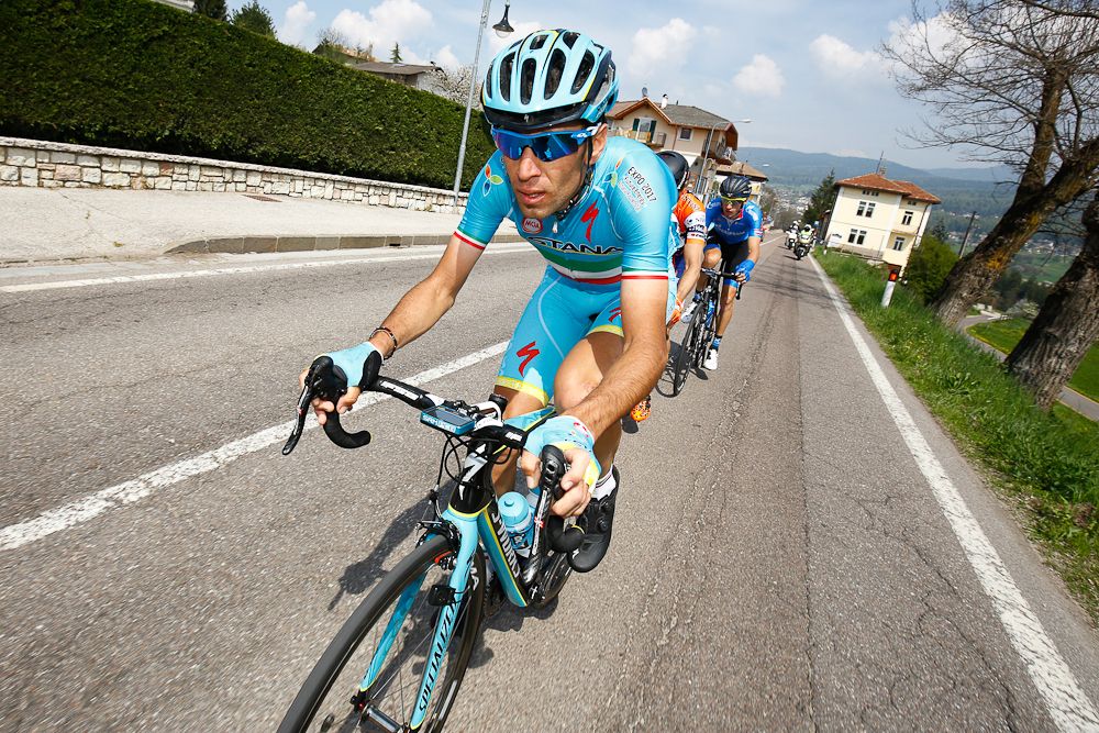 Vincenzo Nibali (Astana) in action during stage 4 at Giro del Trentino