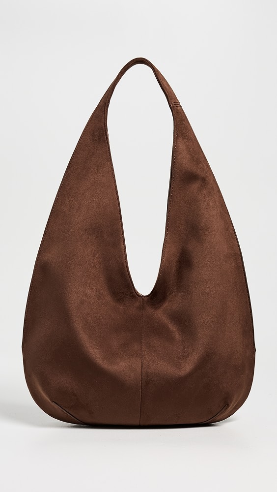 Dara Faux Suede Hobo Bag - Mocha Brown