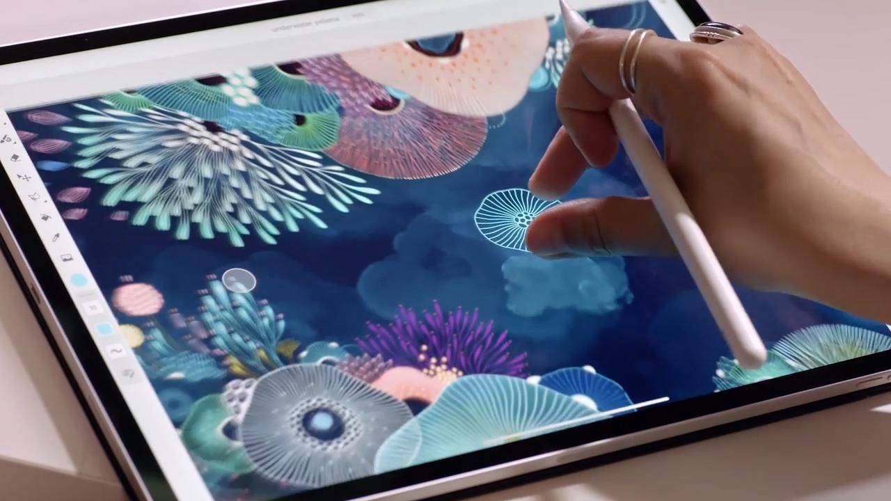 Photoshop in use on tablet