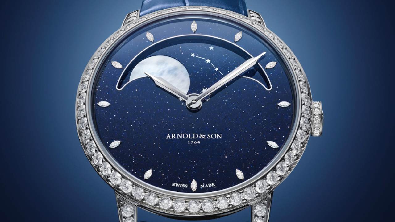 Arnold &amp;amp; Son Perpetual Moon 38 White Gold Aventurine Edition