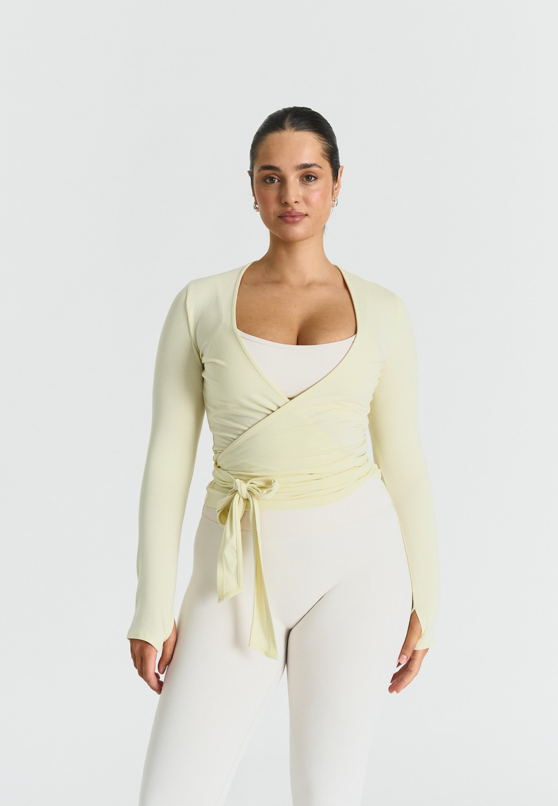 Soft Ballet Wrap Top - Lemonade - Xs
