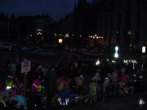 It was dark at the start in Brugge