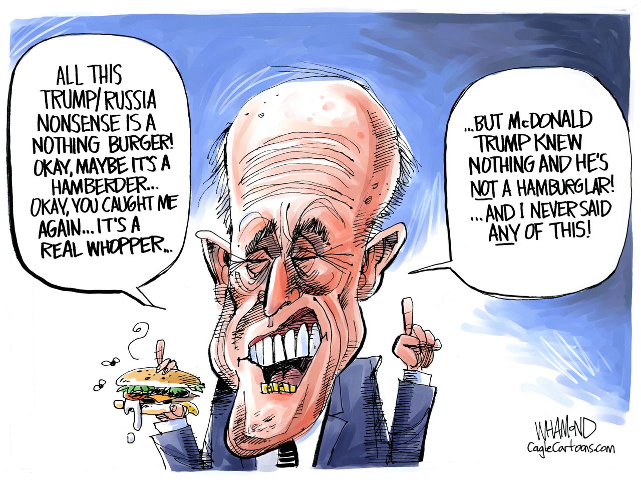 Political Cartoon U.S. Rudy Giuliani Trump CNN Interview