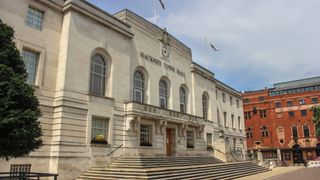 London / UK - July 7 2020: Hackney Town Hall and council building, East London. EDITORIAL ONLY