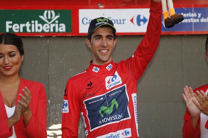 Jonathan Castroviejo (Movistar) takes the early race lead after his team won the team time trial