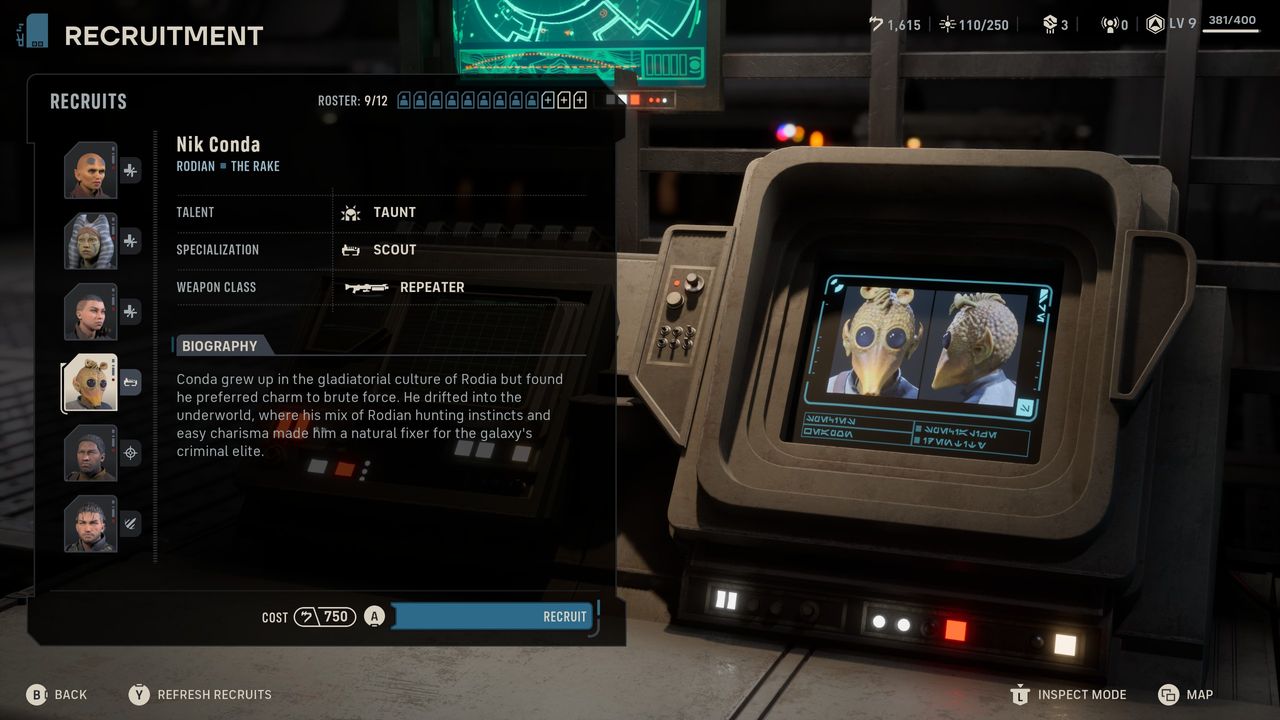 Zero Company recruitment menu
