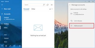 Windows 10 Mail add account option