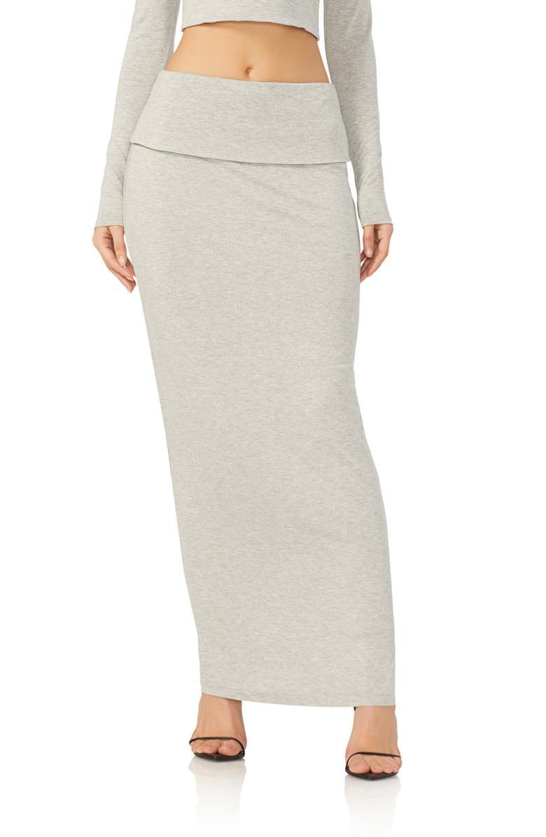 Esin Foldover Jersey Maxi Skirt