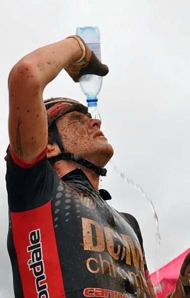 Max Knox cools down after a blistering ride.