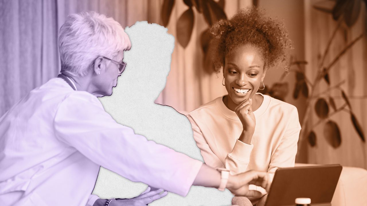 women in a doctors office with an aesthetic concierge