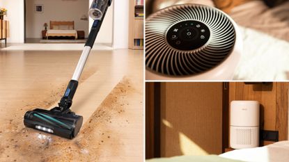 composite of stick vacuum and air purifier from levoit
