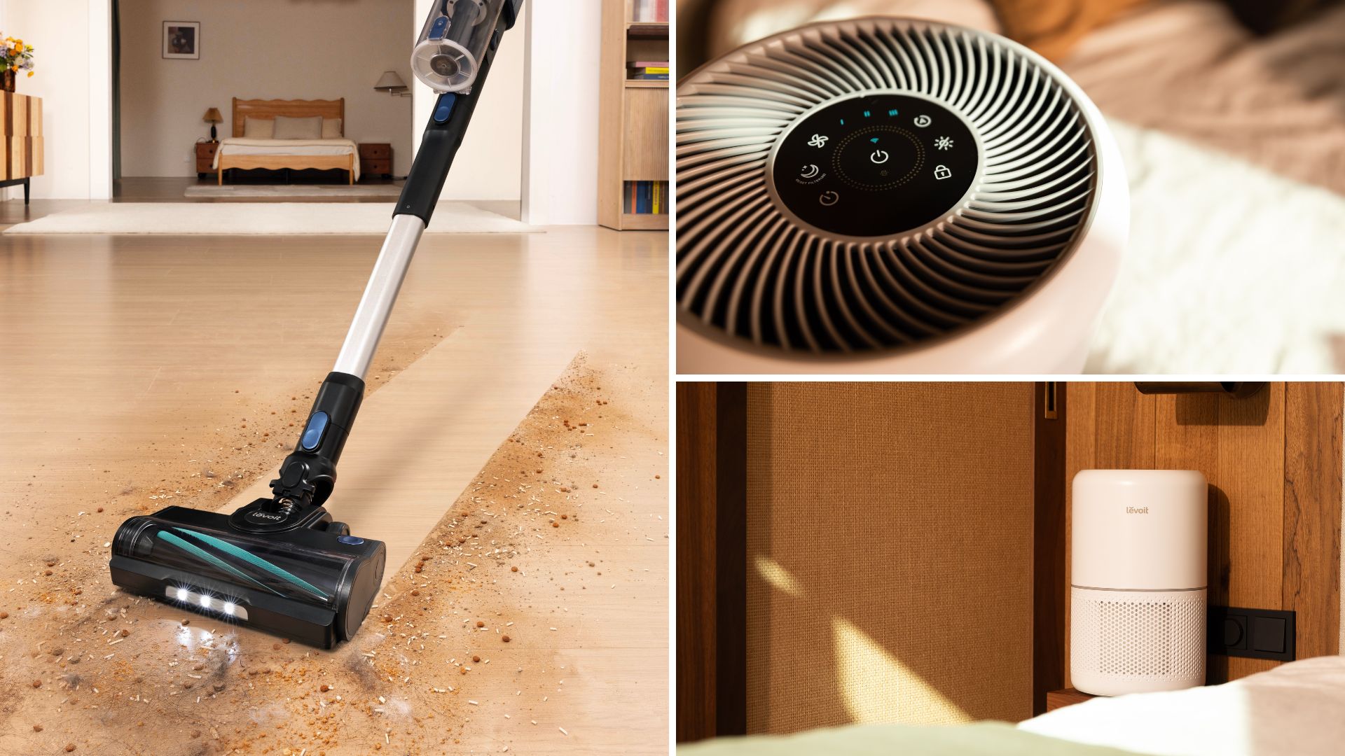 composite of stick vacuum and air purifier from levoit
