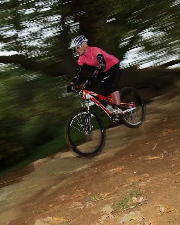 Maddie Horton checks out the course