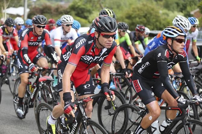 Evans was looking comfortable in the bunch early on.