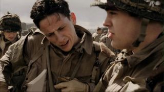 Ross McCall looking at a map in Band of Brothers