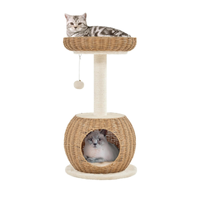 Yaheetech Cat Tree with Luxury Rattan Cat Condo | 14% off at AmazonWas £64.99 Now £55.99