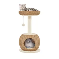 Yaheetech Cat Tree with Luxury Rattan Cat Condo | 14% off at AmazonWas £64.99 Now £55.99