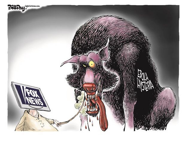 Political cartoon Fox News ebola panic