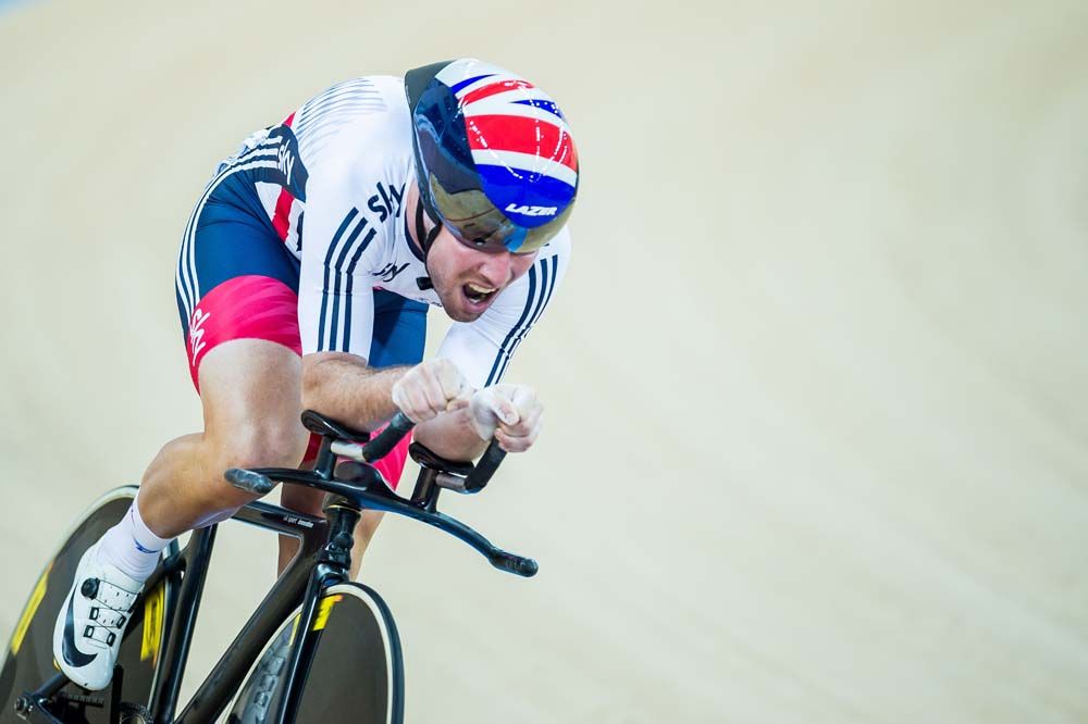 Mark Cavendish (Great Britain) in action in the Omnium