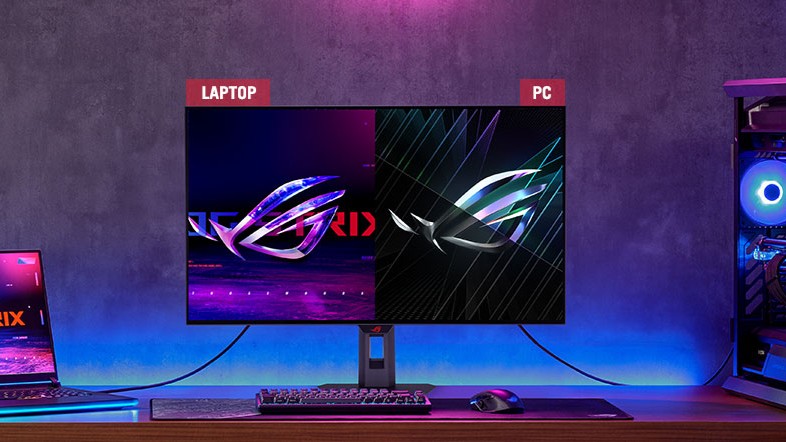 Render of ROG Strix XG32UCWG KVM feature