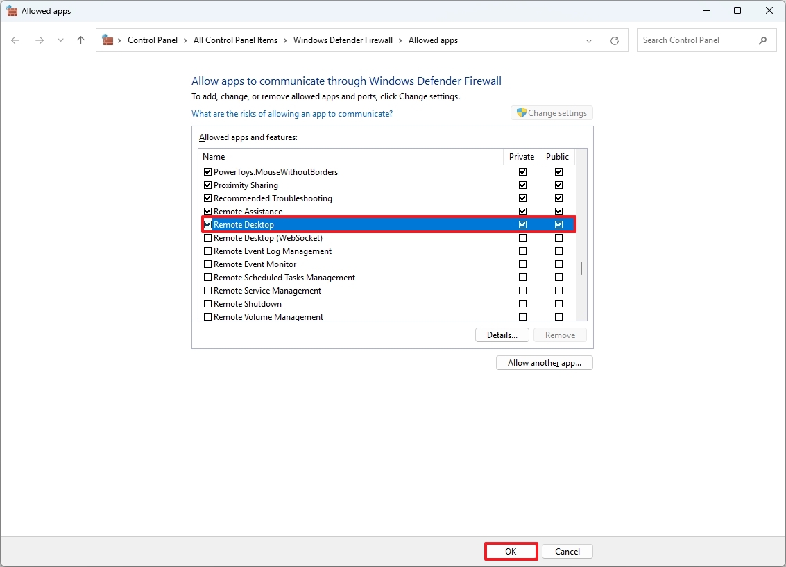 Windows 11 allow app via firewall