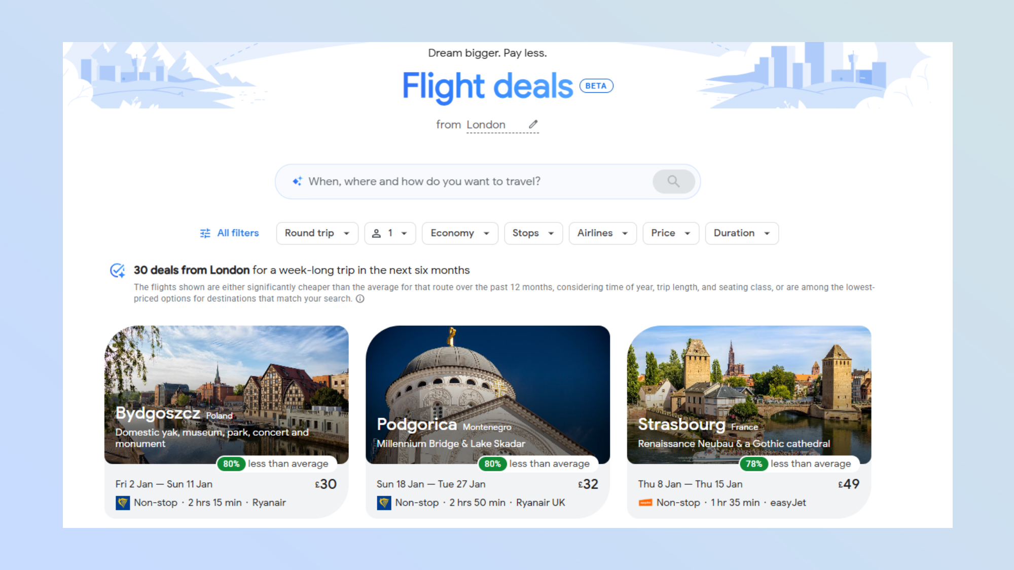 Google AI flight