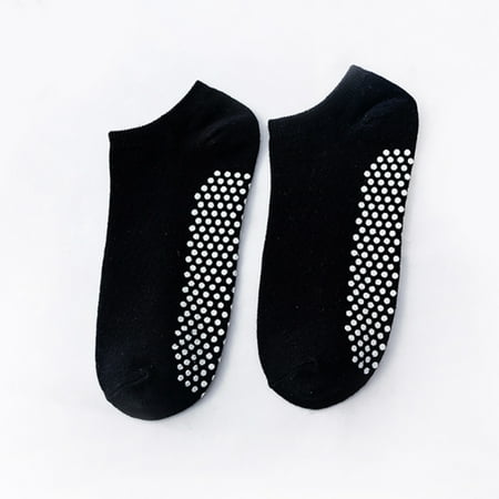 Ousitaid 4 Pairs Non Slip Grip Socks Yoga Pilates Hospital Socks Sticky Grippers for Men Women
