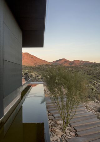 The landscape framed from Hidden Valley house in Arizona