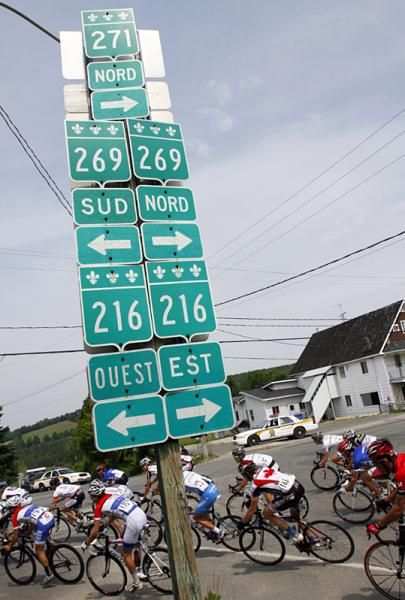 The peloton notches up the tempo.