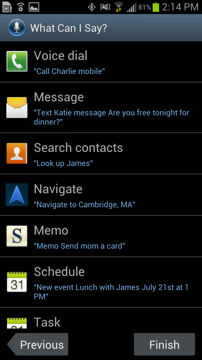 start S voice by holding call button