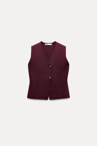 Buttoned Knit Waistcoat