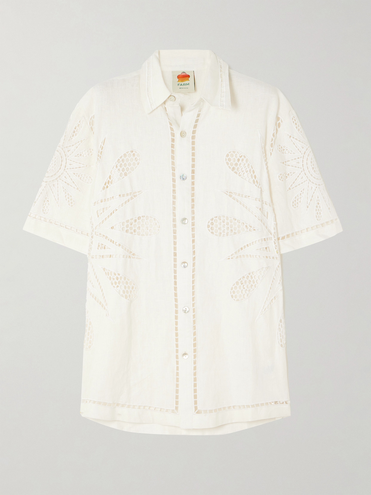 Sunset Richelieu Broderie Anglaise Linen Shirt