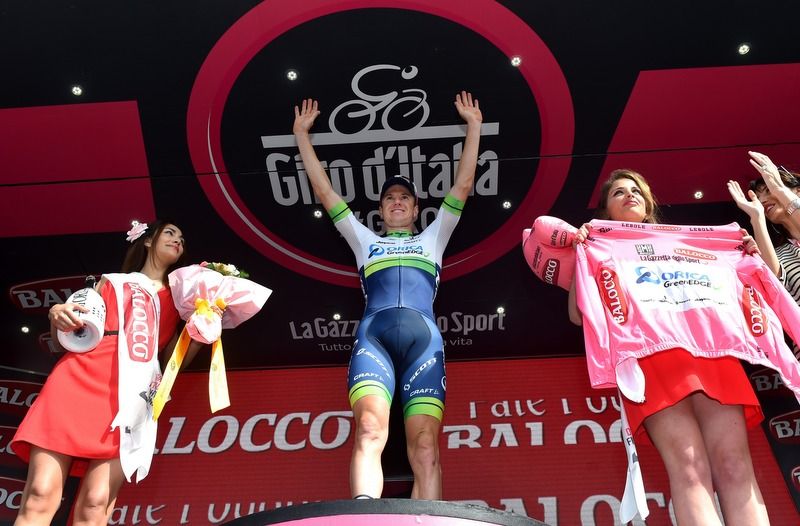 Simon Clarke became the third Australian to wear the maglia rosa at this Giro