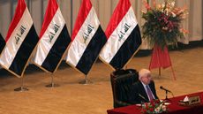 Fouad Massoum during the first session of the Iraqi Parliament 