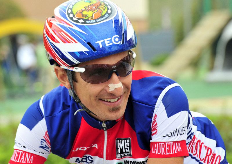A custom helmet for Franco Pellizzotti (IAndroni Giocattoli) who finished fourth
