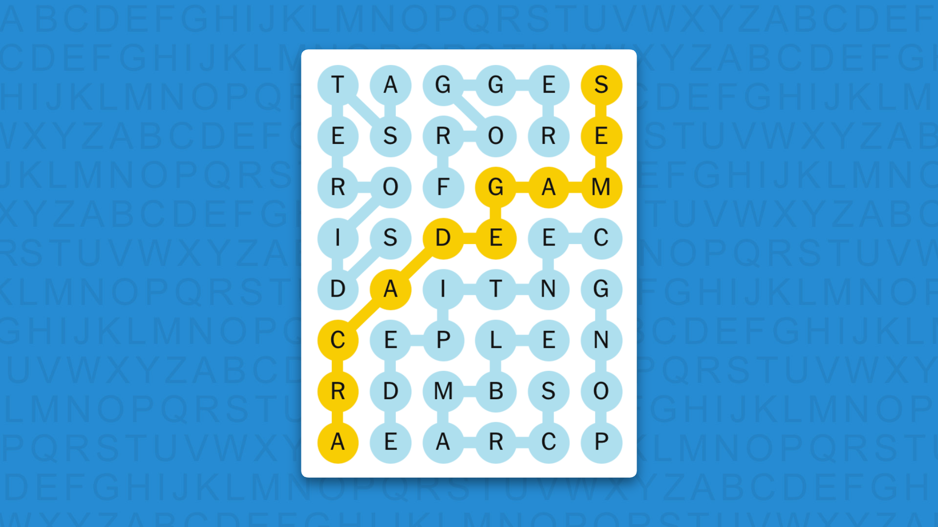 NYT Strands answers for game 945 on a blue background