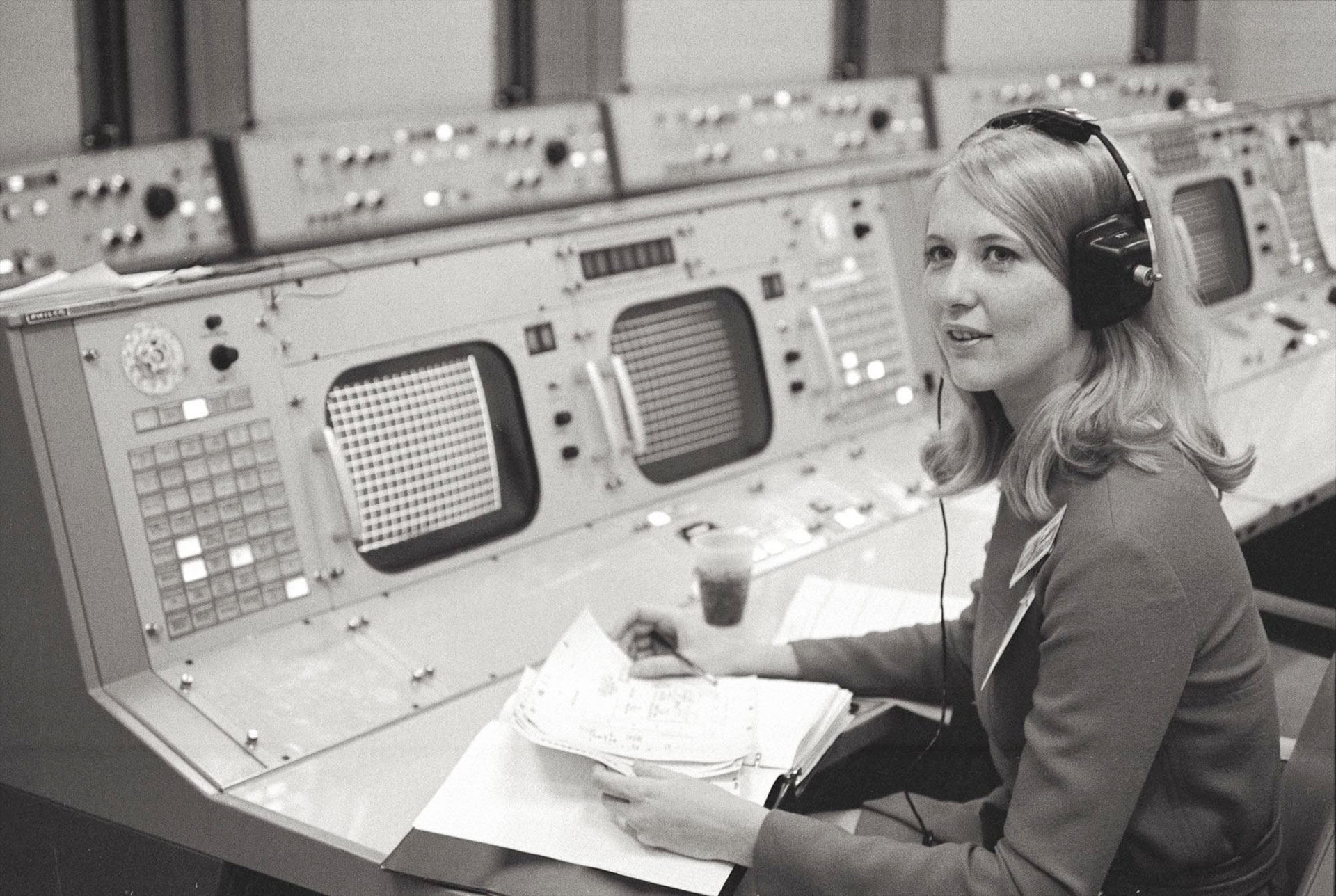 Poppy Northcutt was the first woman to work in Mission Control supporting the Apollo program at the Manned Spacecraft Center (today, Johnson Space Center) in Houston, Texas.