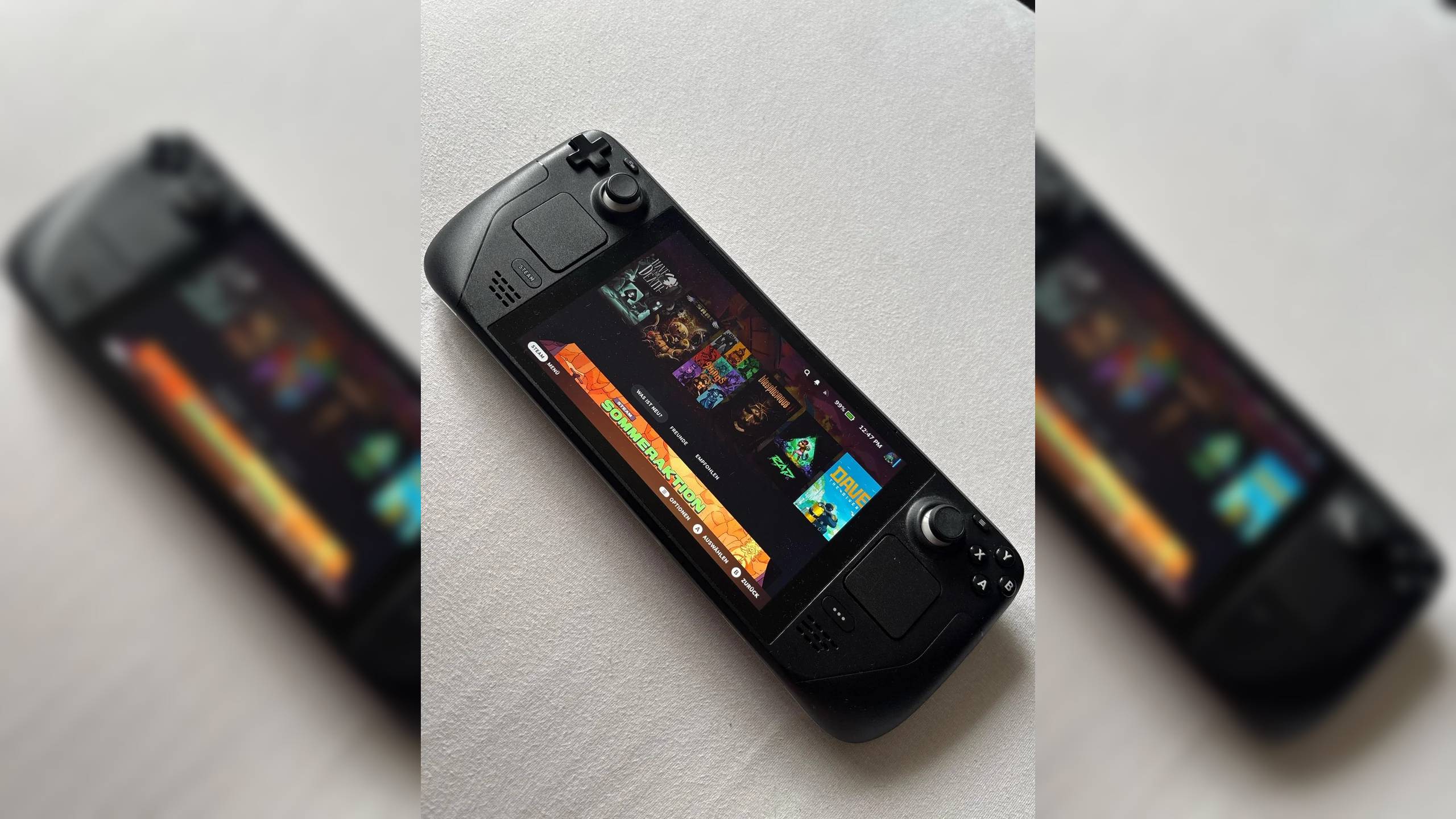 A Valve Steam Deck that a Redditor has repaired with replacement console buttons