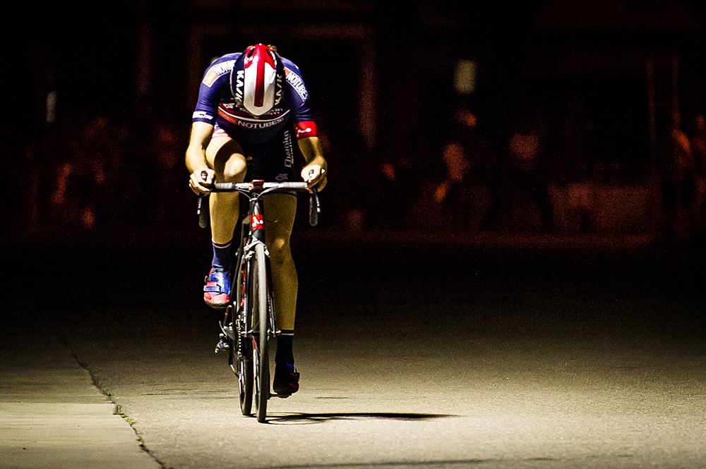 Drew Christopher (Champion Systems) digging deep during a solo effort after being a 4 man break for over half the race.