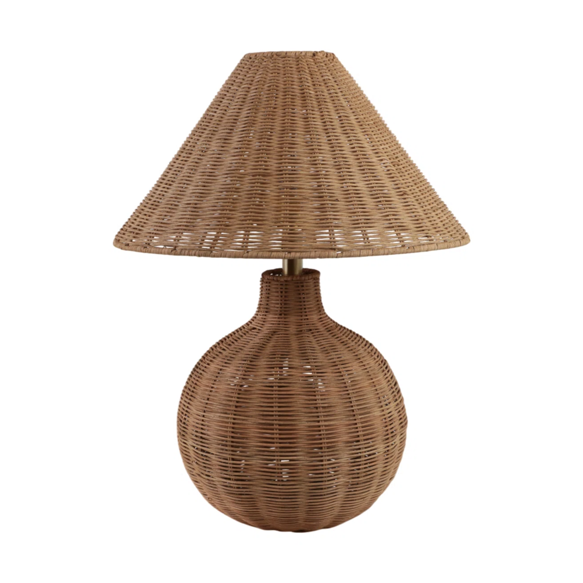 a rattan lamp